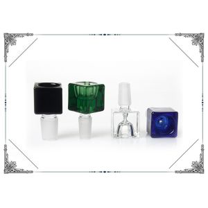 China Black Green Clear Blue Water Bong Accessories 14.4MM 18.8MM Square Joint on sale