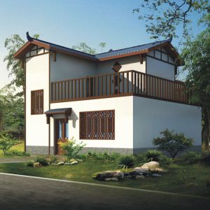 Multi Layer Light Steel Villa House Architectural Design Customized Prefabricate