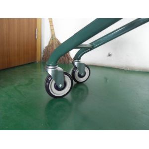 Heavy Duty PU Swivel Flat Small Castor Wheels For Supermarket Trolley 100mm
