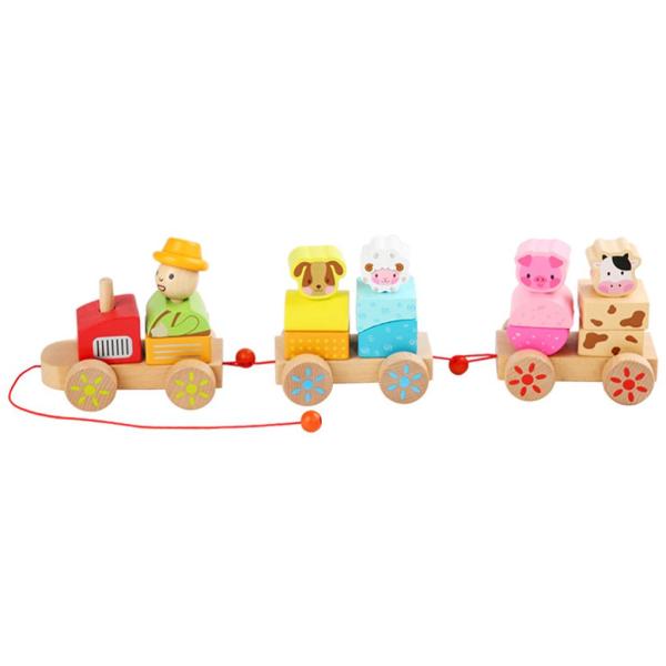 Wood Train Truck Shape DIY Educational Toy for Preschool Toddler Children