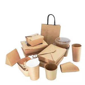 Customized Eco-Friendly Recyclable Kraft Paper Fast Food Packaging Fried Chicken
