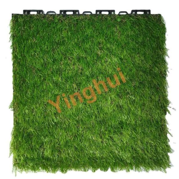 PP Grass Protection Floor Artificial Grass Tiles Interlocking Turf For Football