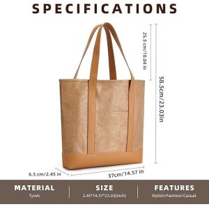 Eco Friendly Custom Waterproof Women Tote Bag Fashion Casual Large Capacity
