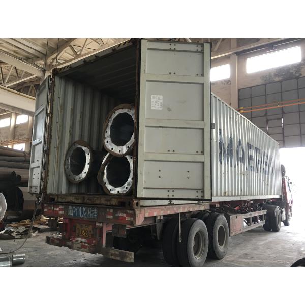 18m 230KV Polygonal Electric Steel Tubular Pole For Overhead Project