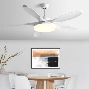 Manufacturer Minimalist Wooden Blade Ceiling Fan 46 Inch 5 Blades Household