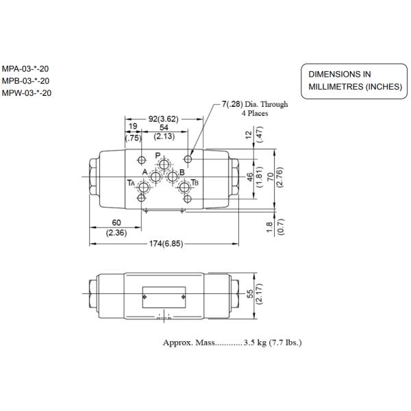 03 Series Hydraulic Modular Pilot Operated Check Valve MPA-03 MPB-03 MPW-03