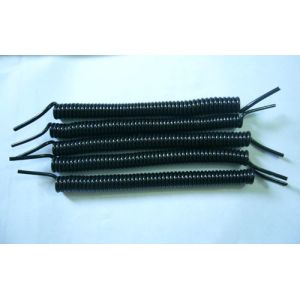 Solid Black High Quality Factory Direct Spiral Coil Tether Part w/90degree Weld