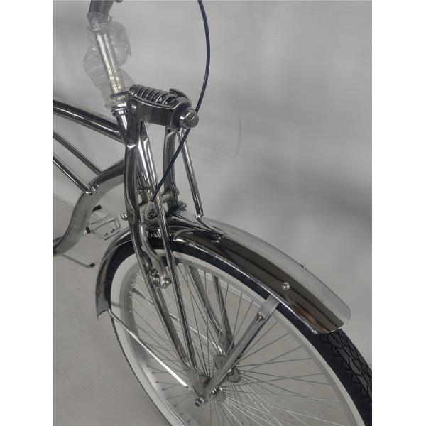 26*2.125 Tire Vintage Style Adult 26 inch Single Speed Retro Chrome Beach Cruiser Bike Bicycle