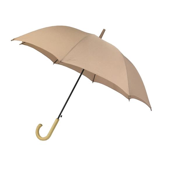 Hot Selling U Ribs Metal Shaft Classic Umbrella Wooden Handle
