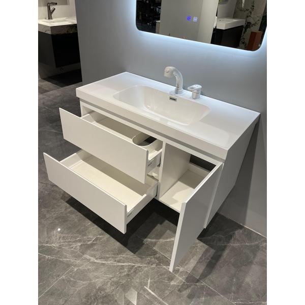 Width Customized Freestanding Wall Bath Vanity Set Solid Wood Pvc Bathroom Vanities
