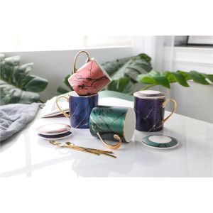 Quality Sustainable Colourful Enamel 24oz Thin Porcelain Latte Mugs for sale