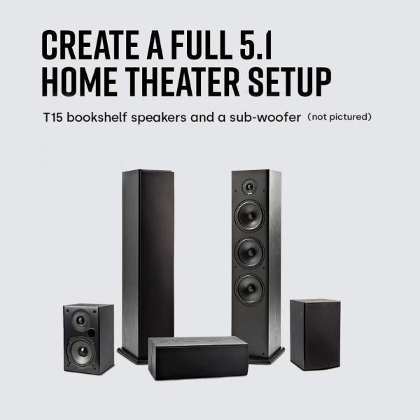 Vofull 4 Ohm Hifi Wooden Bookshelf Speakers with 1W Distortion Factor