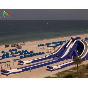 High Quality Commercial Large Triple Inflatable Water Slide 3 Lane High Tide