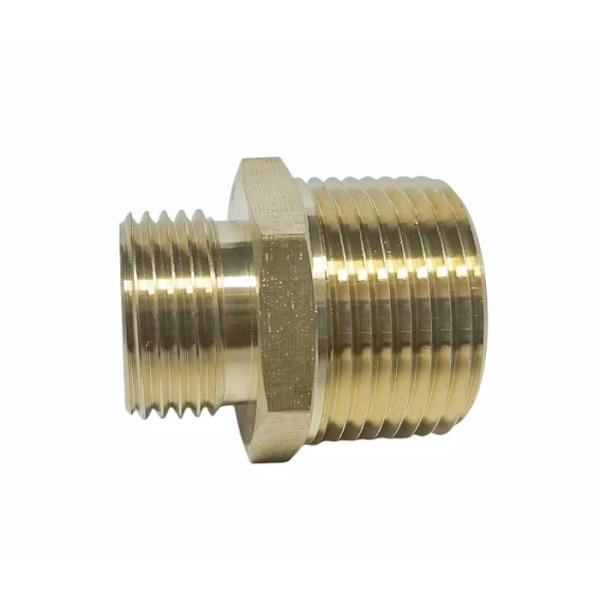 Buy Brass Straight Hexagon Reducing Nipple 3/8 Male *1/2 Male NPT Thread at wholesale prices