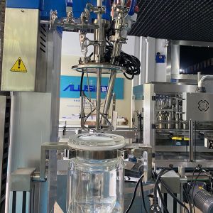 Single Phase Vacuum Emulsifying Mixer Machine Glass CE certification