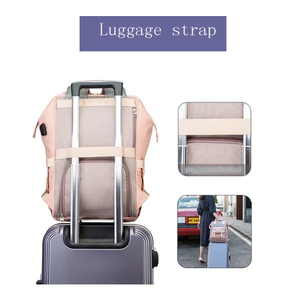 Fashion Mummy Maternity Nappy Bag Diaper Bag Large Capacity Travel Backpack Nursing Bag For Baby Care With Stroller Strap