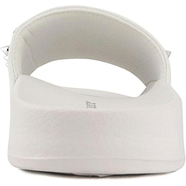 Summer Women's Slides Pool Mule Sandals Metal Rivets Beaded Slip On Slipper