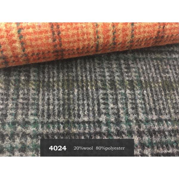 58 inch Red Plaid Tweed Fabric / 800gsm Wool Tweed Upholstery Fabric