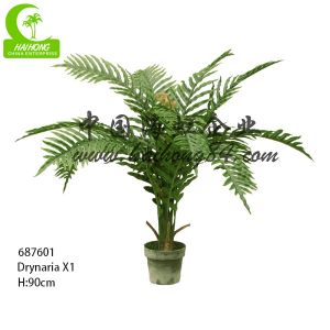Manufacturer High Quality 90cm Artificial Drynaria Tree Green Artificial Plant