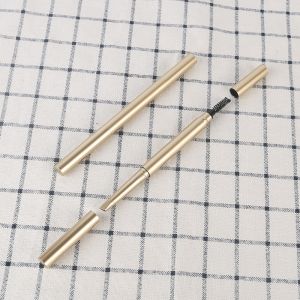 Plastic Cosmetic Empty Eyebrow Pencil Tube With Brush Customized