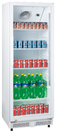 230L upright single door ABS inner direct cooling display beverage cooler