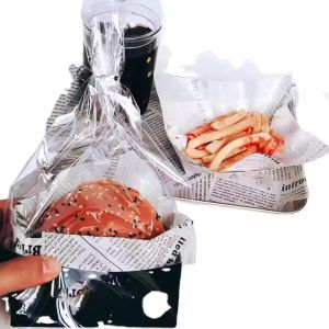 Customized Printing Paper Burger Chicken Box Disposable Fast Food Takeaway