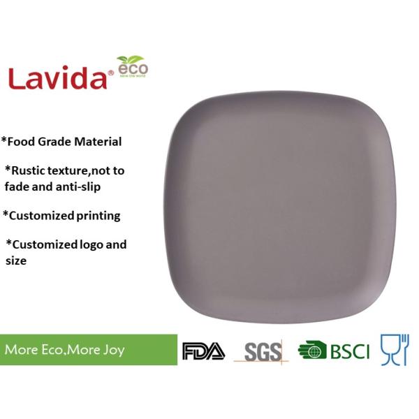 Tasteless Bio Bamboo Fiber Plates Heavy Metal Free Contemporary Fashionable Design