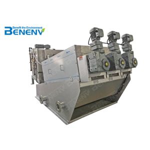 Multi Disc Screw Press Wastewater Treatment Coal Washing Clog Free Structure