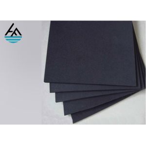 Smooth Neoprene Fabric Sheets , Black Neoprene Rubber Sheet With Nylon Fabric