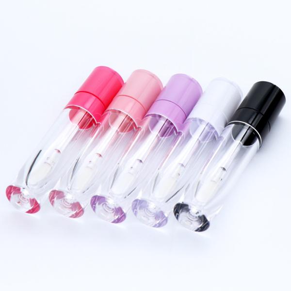 OEM empty lip gloss tube cute lipgloss tubes 5 colors Plastic Lip Gloss Tube
