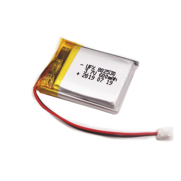 Buy PL802530 2.22Wh 600mAh 3.7 V Lithium Ion Polymer Battery at wholesale prices