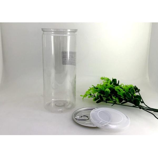 Buy 1000 Ml Aluminium Lid Clear Plastic Easy Open Jar Thin Long Tube For Seaweed at wholesale prices