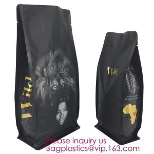 Custom Printing Aluminum Foil Flat Bottom Pouch Bag Wholesale Square Bottom