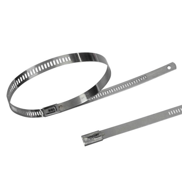 Buy Self Locking Stainless Steel Ladder Cable Ties With Flat And Low Profile Head at wholesale prices