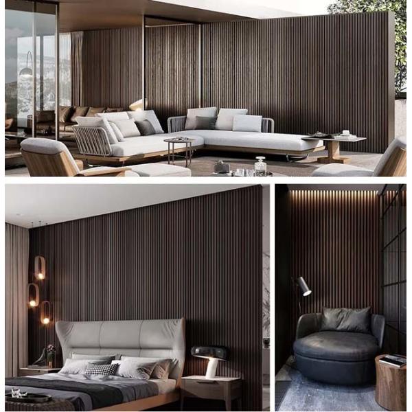 15cmx9mm Interior WPC Wall Panel 16.5cmx2.5cm Waterproof Fluted Wall Panel