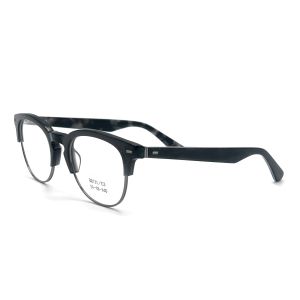 BD131 Retro Round Acetate Metal Glasses
