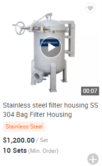 Stainless Steel Cartridge Filter Housing with 0.6Mpa Working Pressure and 0.2 μm Filtration Precision for Liquid Filtration