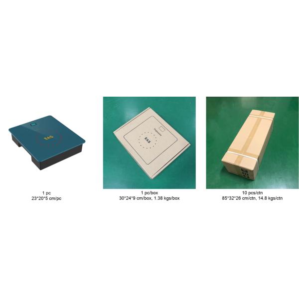 AM 58KHz EAS Label Deactivator Green Glass Panel Soft Label Degausser