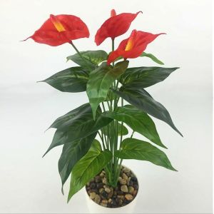 18 Heads Artificial Anthurium Plants