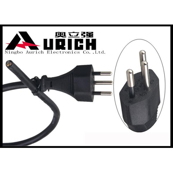 Buy Black Three Prong Switzerland Power Cord For Industrial Equipment 16A 250V at wholesale prices