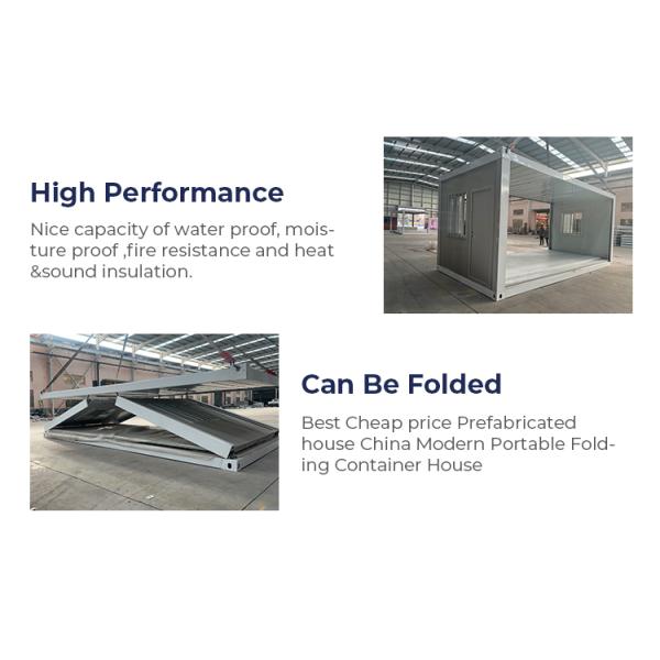 House Aluminum Window Prefab Modular Z Folding Container Homes with Optional Size and Easy Install Design