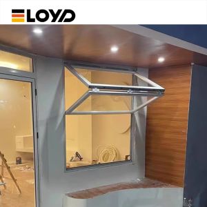 Industrial Aluminum Folding Window with Double Tempered Glass