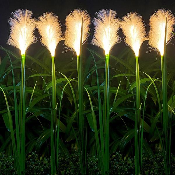 Solar Powered LED Fiber Optic Lamp IP54 Reeds Outdoor LED Floor Lamp