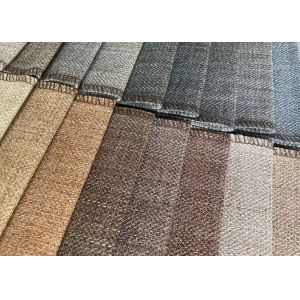 Sofa 100% Polyester Linen Sofa Fabric 347gsm Plain Style