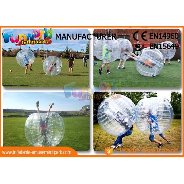 Inflatable 0.8mm TPU Or PVC Zorb Ball / Air Grass Bumper Bubble Soccer Ball