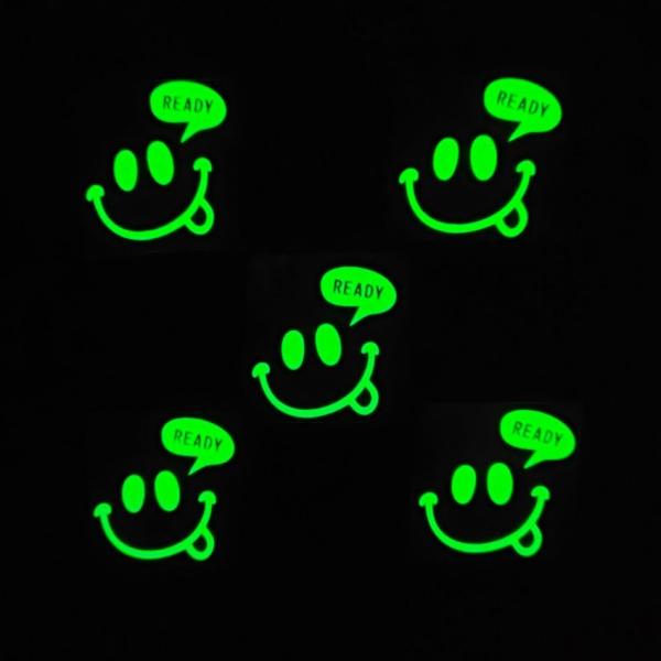 Custom Glow In The Dark Logo Fluorescent Heat Transfer Custom Labels For