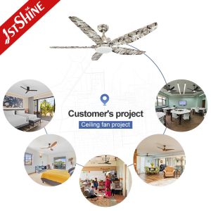 56 Inch Ceiling Fan with Dimmable LED Lighting and 5 ABS Plastic Blades