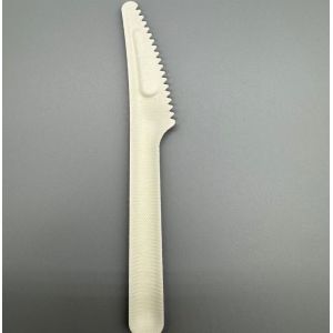 Eco-Friendly Compostable Pulp Paper Disposable Steak Cutter Serrated Knife
