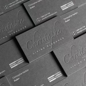 Offset Printing Custom Luxury Business Cards With Your Own Design and Embossed