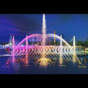 led light drawing fountain computer controlled nozzle water fountain underwater